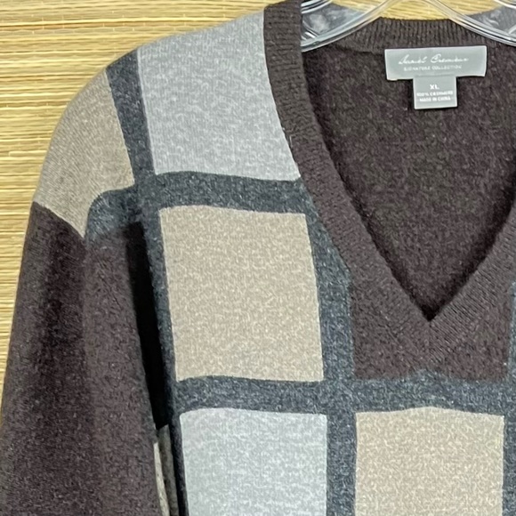 Daniel Cremieux Men's Luxury 100% Cashmere Pullover V-Neck Sweater Size XL - Picture 7 of 9